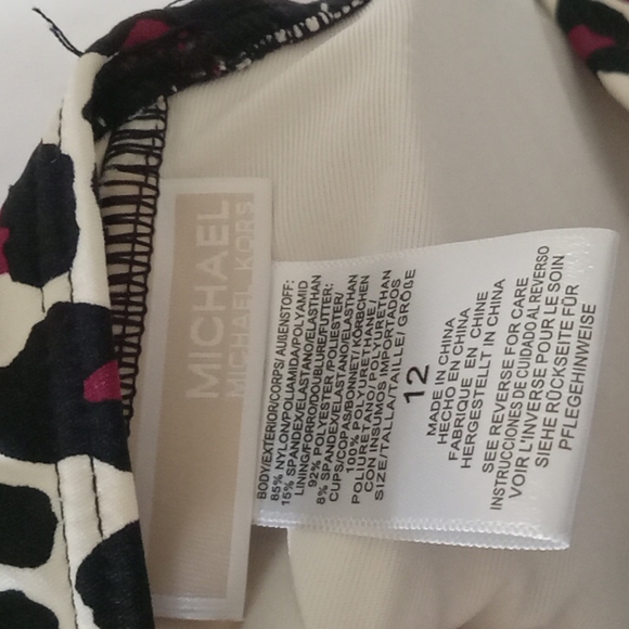 Michael Kors One Piece Cheetah Print Swimsuit Size 12 - Picture 7 of 7